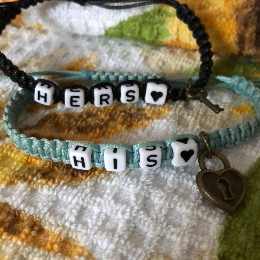 💕 ⭐️ His & Hers Matching bracelet set. Handmade!